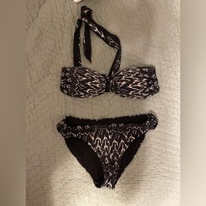 Black and Cream Bikini